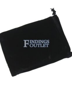 4x5.5 Black Velvet Pouch Jewelry Drawstring Gift Bag Angle