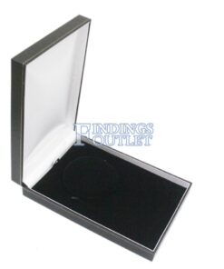 Black Leather Classic Chain Necklace Box Display Jewelry Gift Box Empty