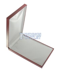 Red Leather Classic Medium Necklace Box Display Jewelry Gift Box Empty