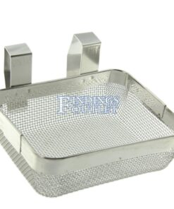 Ultrasonic Jewelry Cleaning Basket 5” x 4” Stainless Steel Mesh Fine Front