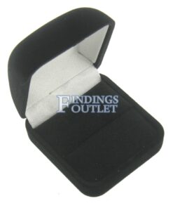 Black Velour Ring Box Display Jewelry Gift Box Empty