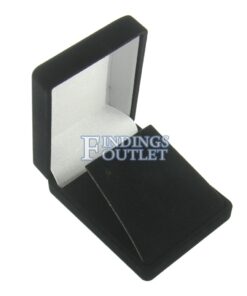 Black Velour Pendant Box Display Jewelry Gift Box Empty