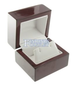 Cherry Rosewood Wooden Earring Box Display Jewelry Gift Box Empty