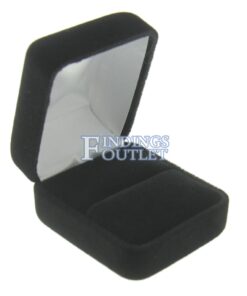 Black Velvet Ring Box Display Jewelry Gift Box Empty