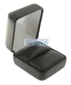 Black Leather Ring Box Display Jewelry Gift Box Empty