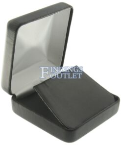 Black Leather Pendant Box Display Jewelry Gift Box Empty