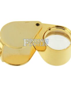 Gold Tone 18mm Triplet 10x Eye Loupe Single