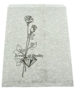 8.5x11 Silver Paper Gift Bags For Jewelry Merchandise