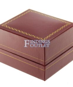 Red Leather Classic Ring Finger Box Display Jewelry Gift Box Closed