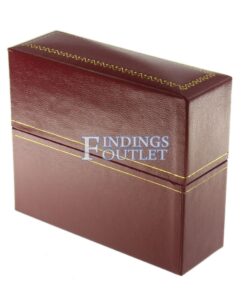 Red Leather Classic Bangle Watch Box Display Jewelry Gift Box Closed