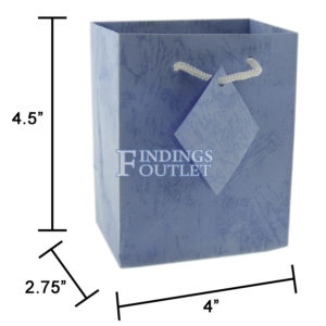 4.75x6.75 Teal Blue Tote Gift Bags Glossy Paper Shopping Bag With Handle  Pack of 20 - Findings Outlet