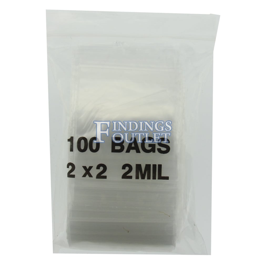 100 2x3 Ziplock Bags Clear 2mil Small Poly Reclosable Bags