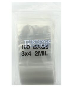 3x4 Plastic Resealable Bags Clear Zip Lock 2 Mil Pack of 100