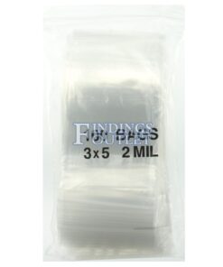 3x5 Plastic Resealable Bags Clear Zip Lock 2 Mil Pack of 100