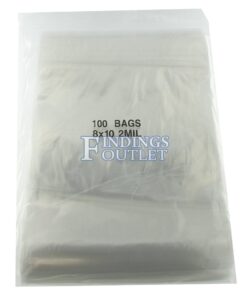 8x10 Plastic Resealable Bags Clear Zip Lock 2 Mil Pack of 100