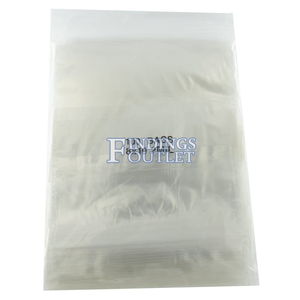 8 x 10, 2 Mil Clear Ziplock Bags
