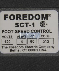 Foredom SCT-1 Foot Control Pedal For 115 Volt Series SR Motors Speed Control Back