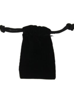 1.5x2.5 Black Velvet Pouch Jewelry Drawstring Gift Bag