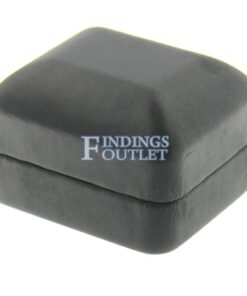 Black Leather Earring Box Display Jewelry Gift Box Closed