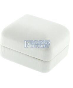 White Leather Earring Box Display Jewelry Gift Box Closed