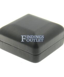 Black Leather Pendant Box Display Jewelry Gift Box Closed