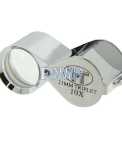 Silver Tone 21mm Triplet 10x Eye Loupe Angle