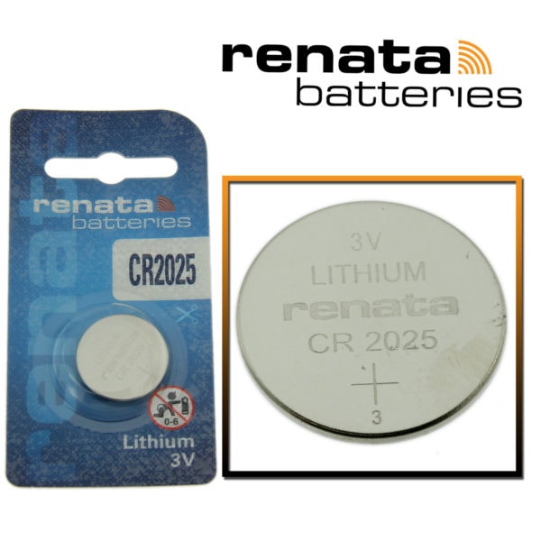 Renata CR2025 Watch Battery 3V Lithium Swiss Made Cell