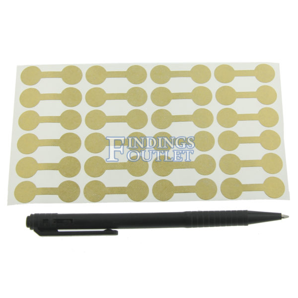 Rhino Round Gold Standard Sticker Jewelry Price Tags 1000 Pcs Sheet Pen