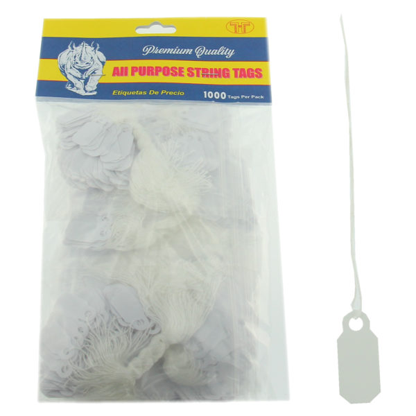 Rhino Square White Standard String Jewelry Price Tags 1000 Pcs