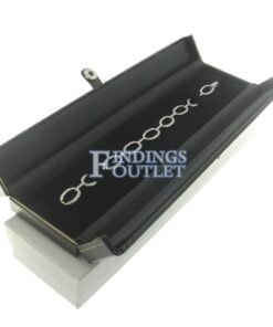 Black Leather Double Door Bracelet Box Display Jewelry Gift Box Outer