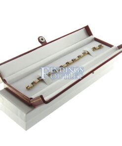 Red Leather Double Door Bracelet Box Display Jewelry Gift Box Outer