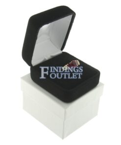 Black Velvet Ring Box Display Jewelry Gift Box Outer