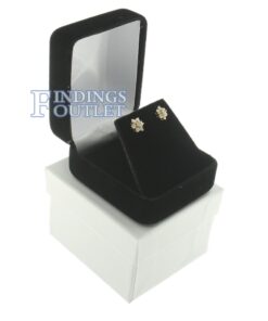 Black Velvet Earring Box Display Jewelry Gift Box Outer