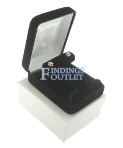 Black Velvet T-Bar Earring Box Display Jewelry Gift Box Outer