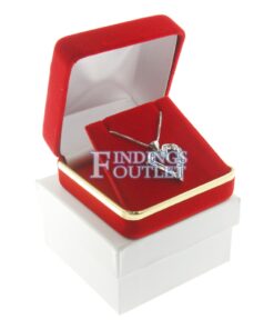 Red Velvet Gold Trim Pendant Box Display Jewelry Gift Box Outer