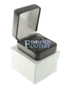 Black Leather Ring Box Display Jewelry Gift Box Outer