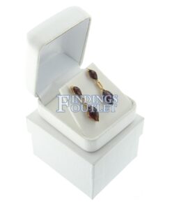 White Leather Earring Box Display Jewelry Gift Box Outer