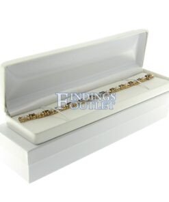 White Leather Bracelet Box Display Jewelry Gift Box Outer