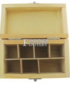 7 Compartment Wooden Box Open