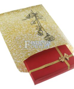 8.5x11 Gold Paper Gift Bags For Jewelry Merchandise Box