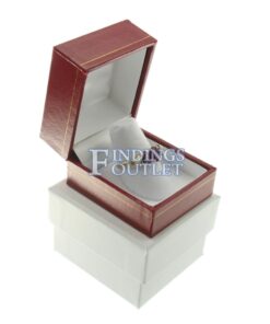 Red Leather Classic Ring Finger Box Display Jewelry Gift Box Outer