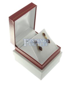 Red Leather Classic Earring Pendant Box Display Jewelry Gift Box Outer