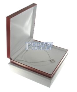 Red Leather Classic Large Necklace Box Display Jewelry Gift Box Outer