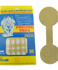 Rhino Round Gold Standard Sticker Jewelry Price Tags 1000 Pcs