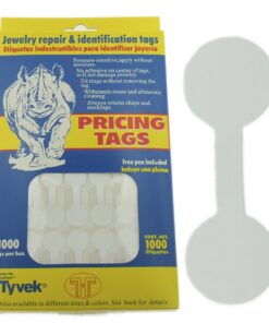 Rhino Round White Standard Sticker Jewelry Price Tags 1000 Pcs