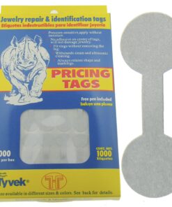 Rhino Round Silver Standard Sticker Jewelry Price Tags 1000 Pcs