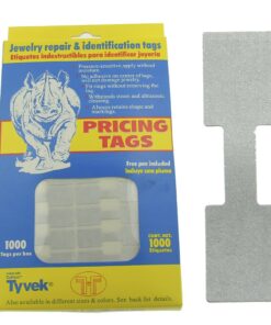 Rhino Square Silver Standard Sticker Jewelry Price Tags 1000 Pcs