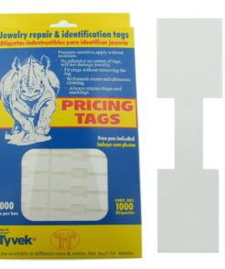 Rhino Square White Standard Sticker Jewelry Price Tags 1000 Pcs