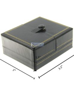 Black Leather Double Door Bangle Watch Box Display Jewelry Gift Box Dimensions