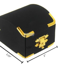 Black Velvet Treasure Chest Earring Box Display Jewelry Gift Box Dimensions